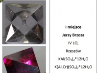 Zwycięski kryształ Jerzego Brzozy z klasy 2h - 3
