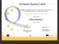 Projekt  „Recordamos” otrzymał Europejską Odznakę Jakości! - 1